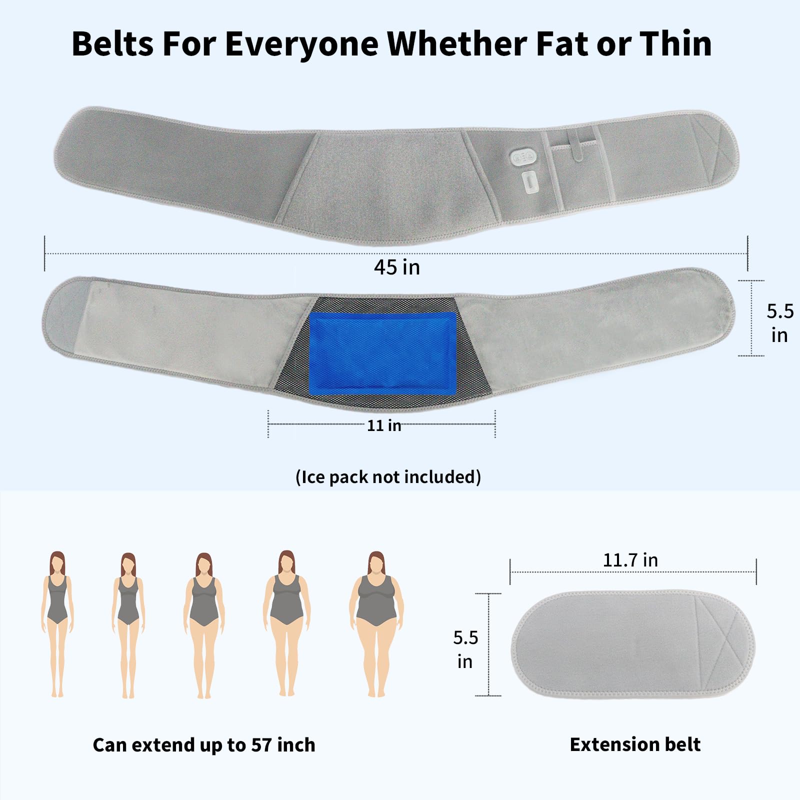 FEETMOR belt control buttons enabling quick temperature adjustments.