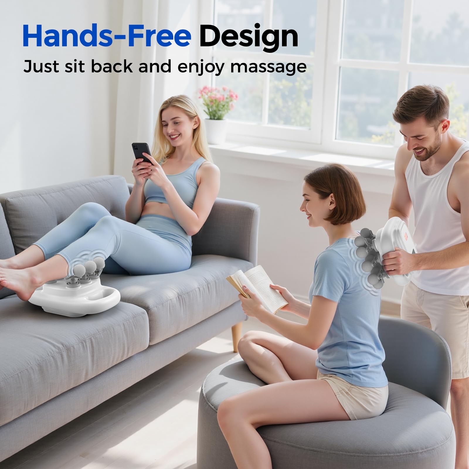 FEIERDUN full-body massage capabilities target neck, back, shoulders, and legs