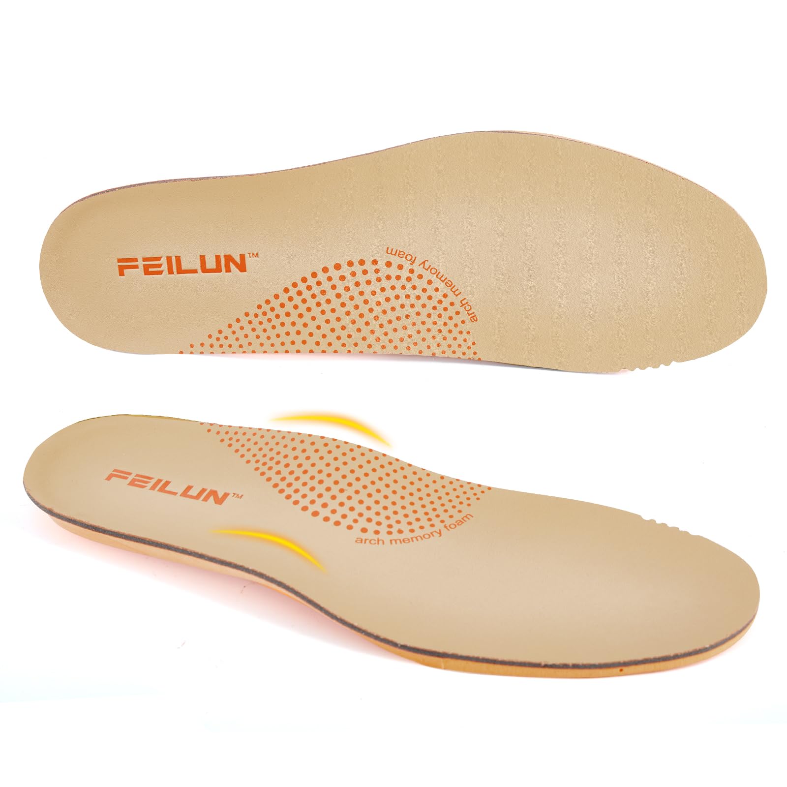 FEILUN shoe inserts for all-day comfort inside sneakers and boots