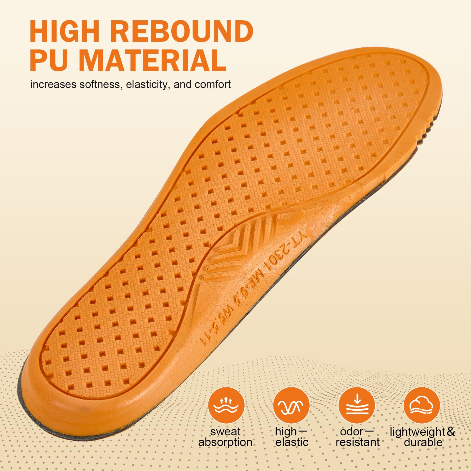 FEILUN insoles trimmed to fit a variety of shoes