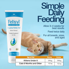 Felisyl L-Lysine Gel salmon flavor appeals to picky cats