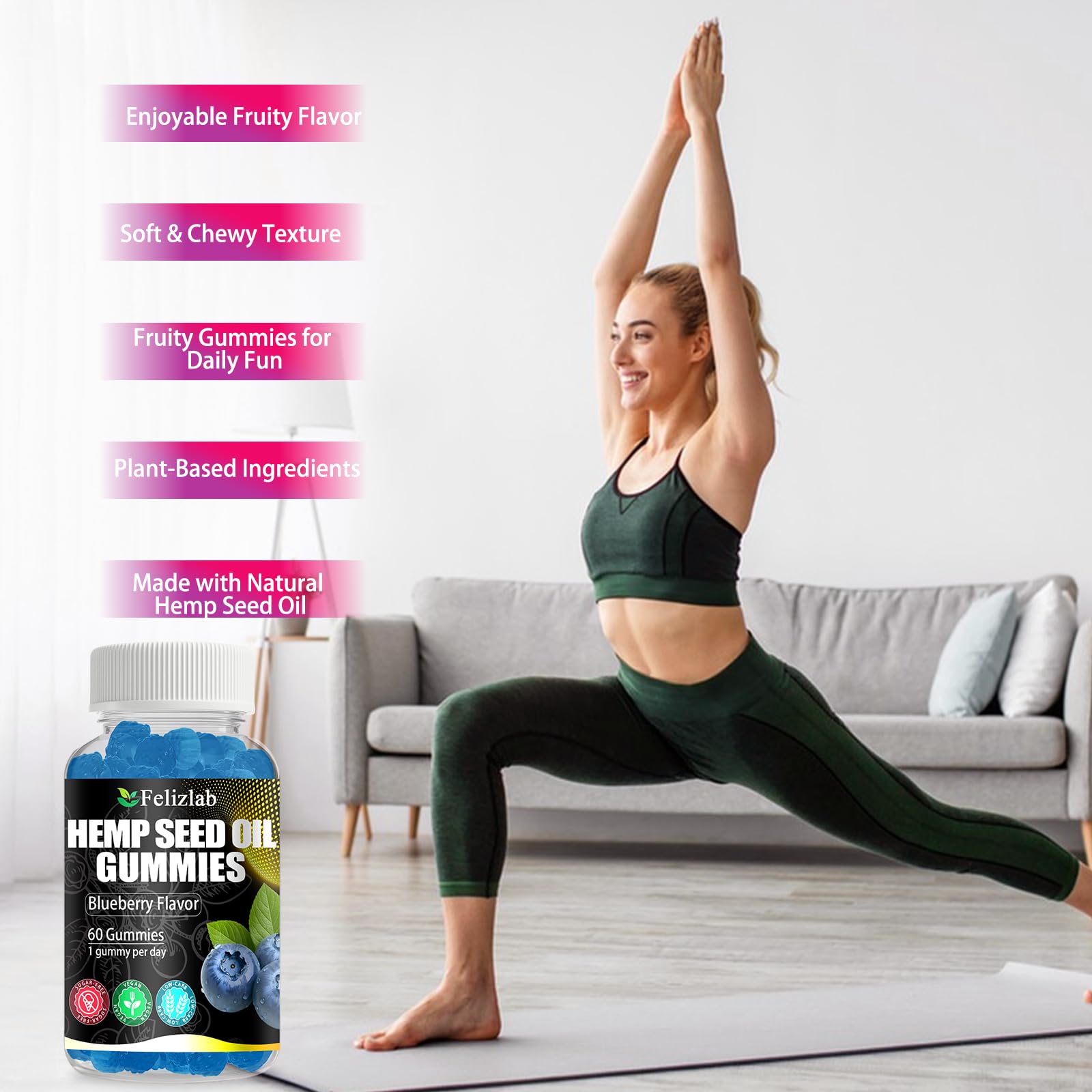 Felizlab hemp gummies blueberry flavor sample supports a tasty daily routine.