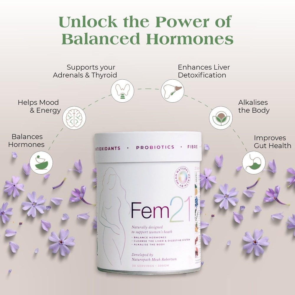 Fem21 label close-up highlights ingredients for informed use