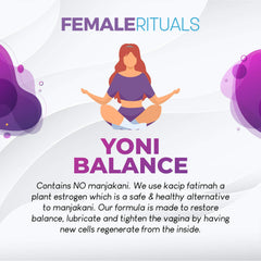 Female Rituals Yoni Balance packaging ready for routine self-care.