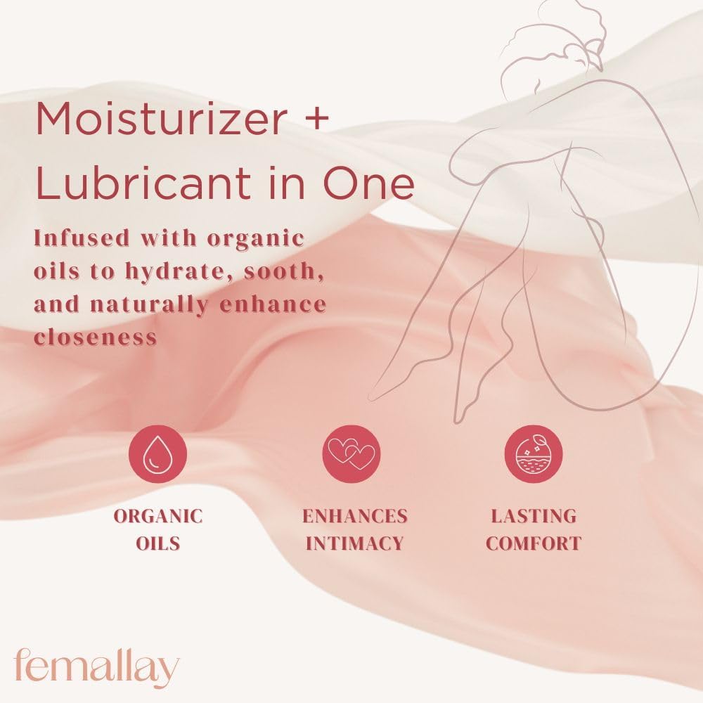 Femallay organic cocoa butter provides nourishing hydration.
