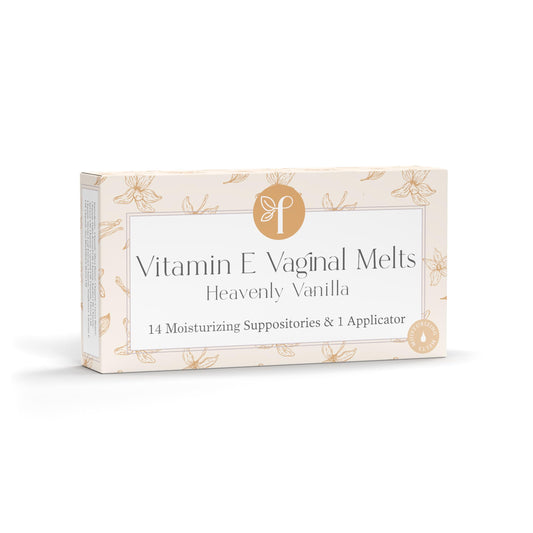Femallay Organic Vaginal Melts Vanilla packaging showing premium hydration for comfort