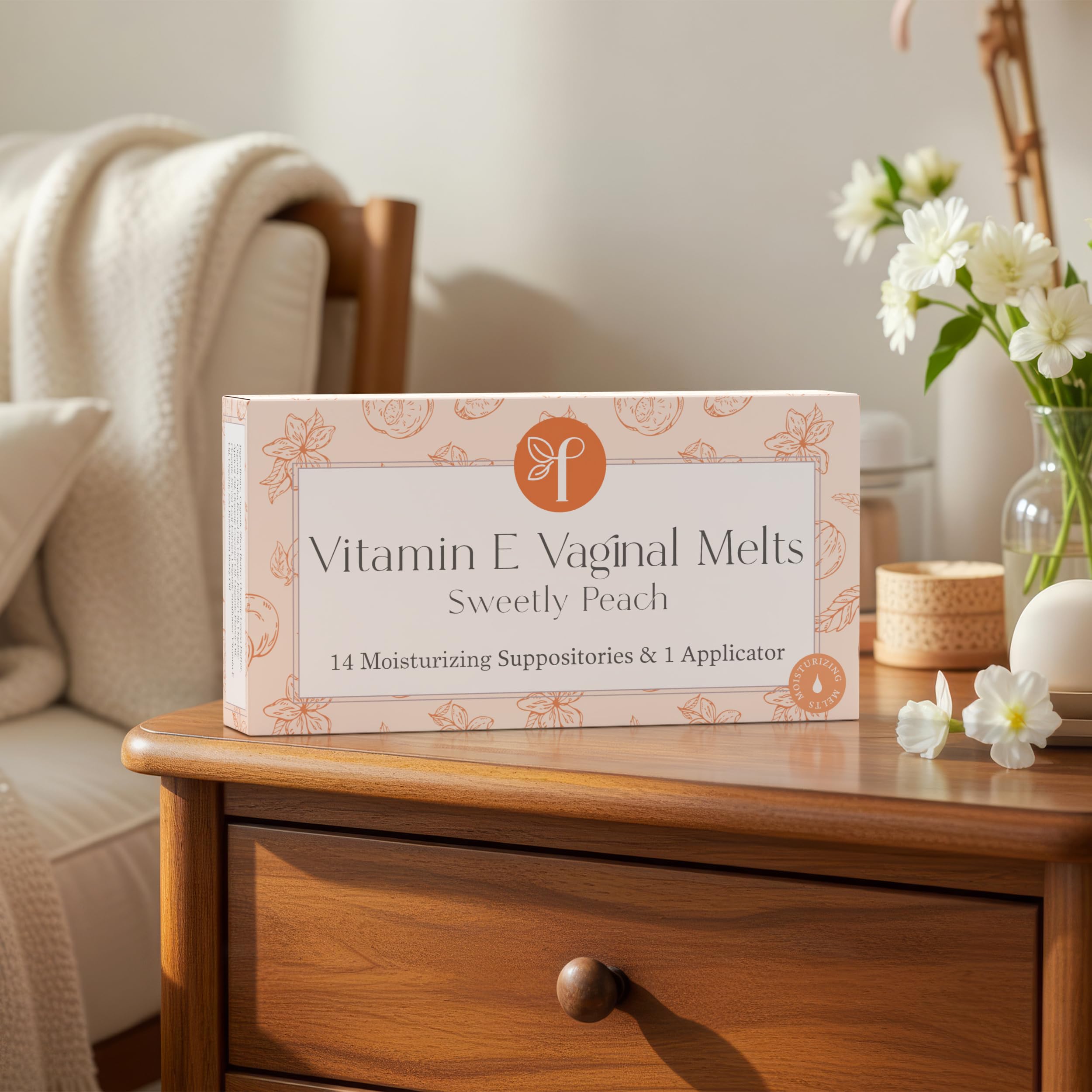 Smooth application of Femallay Peach melts for quick moisturization and comfort
