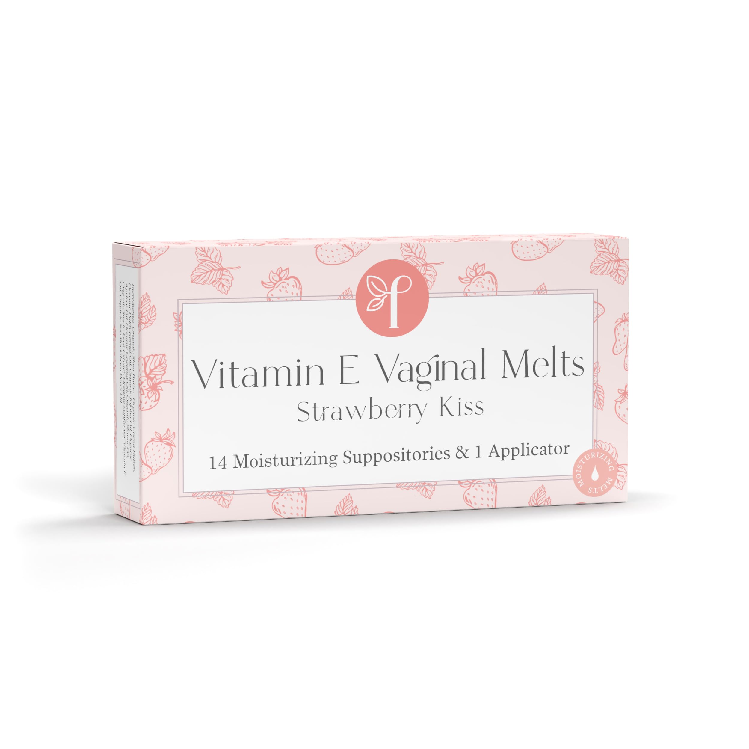 Femallay Vaginal Melts Strawberry packaging, compact and discreet moisturization.