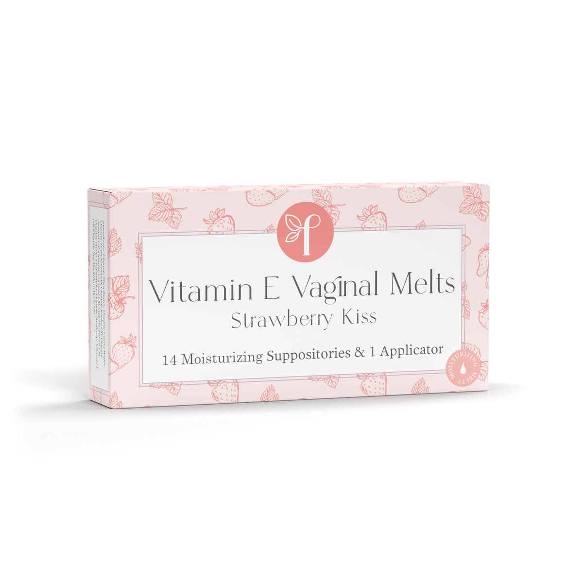 Femallay Vaginal Melts Strawberry packaging, compact and discreet moisturization.