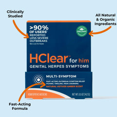 FemiClear HClear for him olive extract detail on packaging