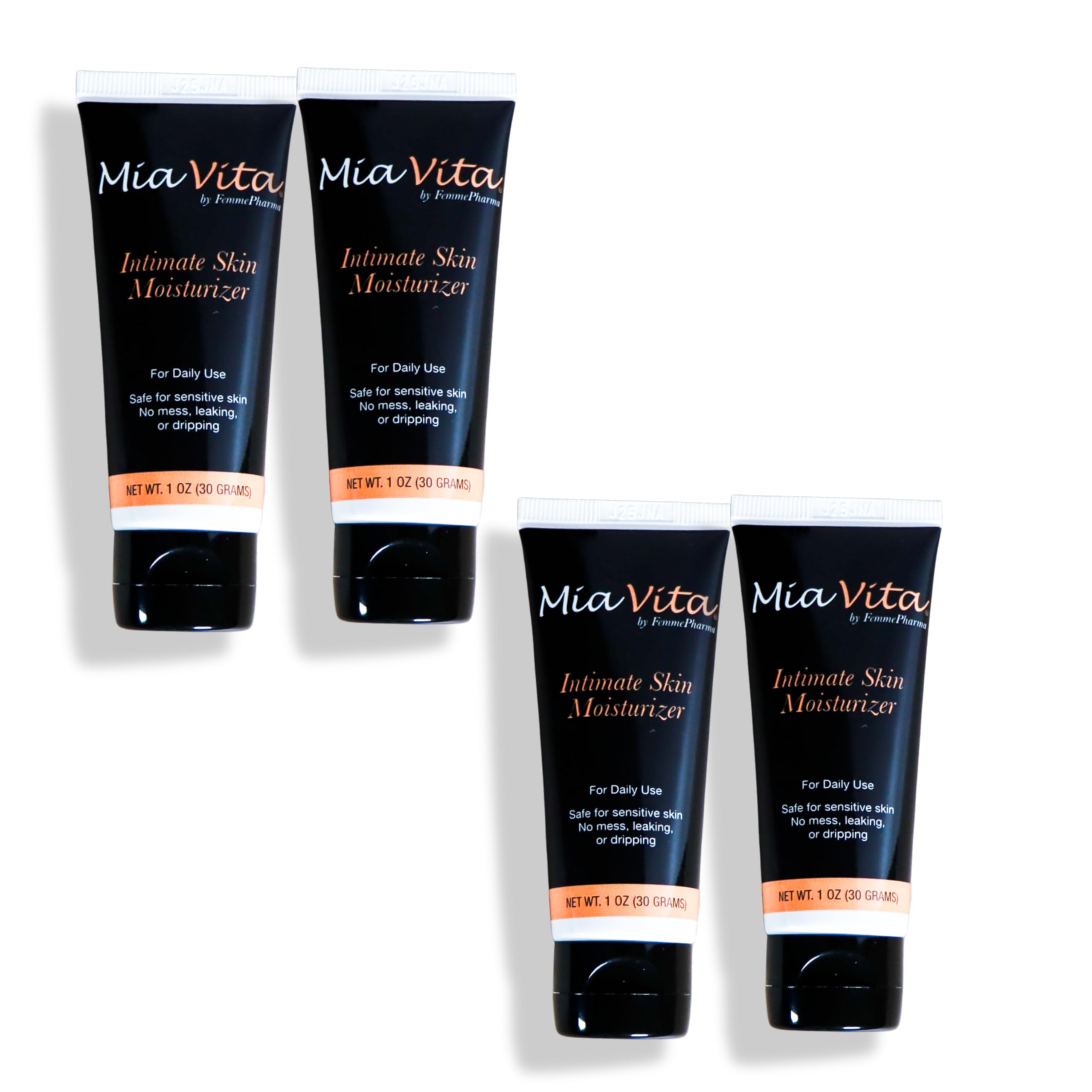 Close-up of Mia Vita texture highlighting a smooth, non-greasy glide.