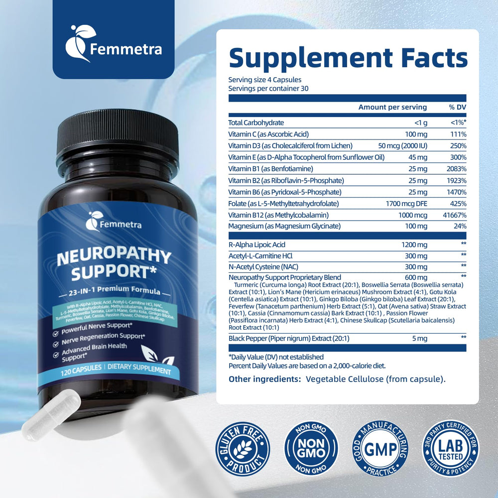 Femmetra B-complex capsules for nerve function and cognitive health
