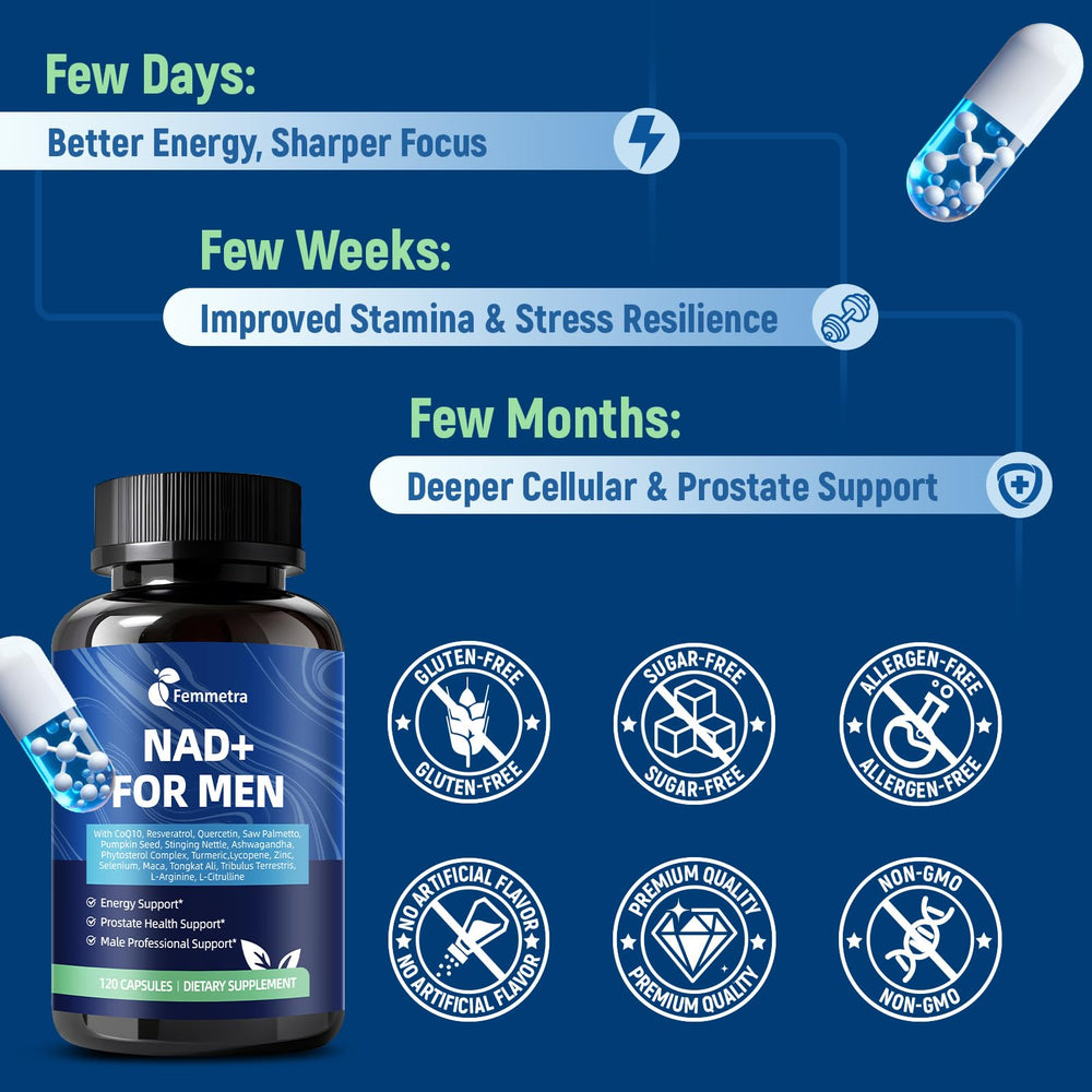 Femmetra CoQ10 and resveratrol capsule for cellular health.