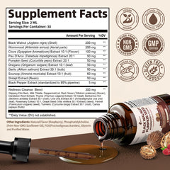 Femmetra liquid drops bottle with pipette for daily digestive support.