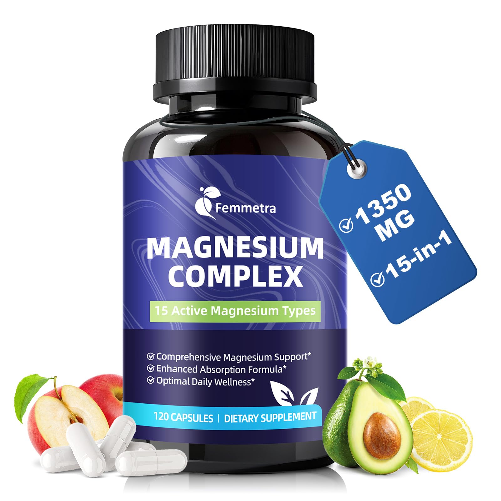 GMP-certified, third-party tested facility ensures Femmetra Magnesium Complex purity.