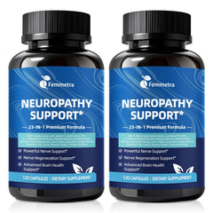 Femmetra nerve-support bottle with capsules promoting nerve health