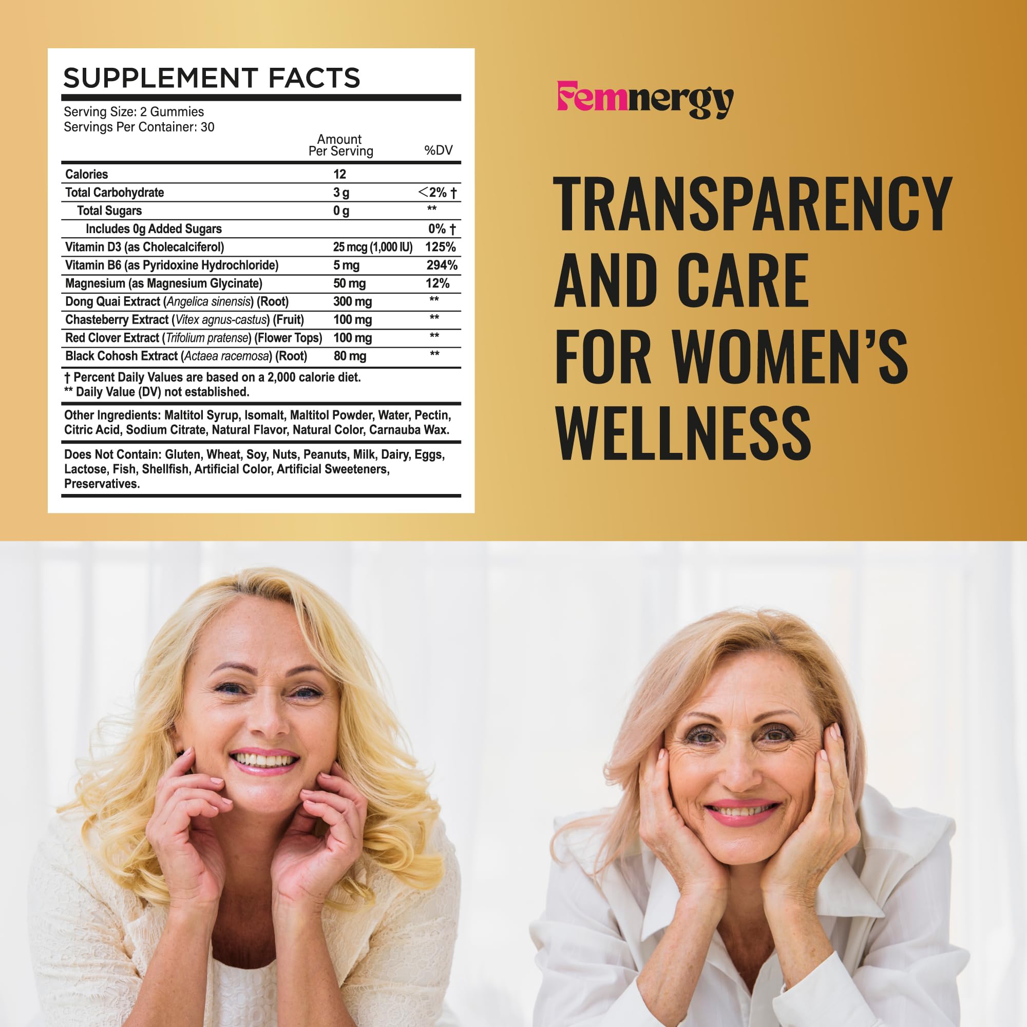 Shelf-ready Femnergy Gummies provide a convenient daily wellness option.