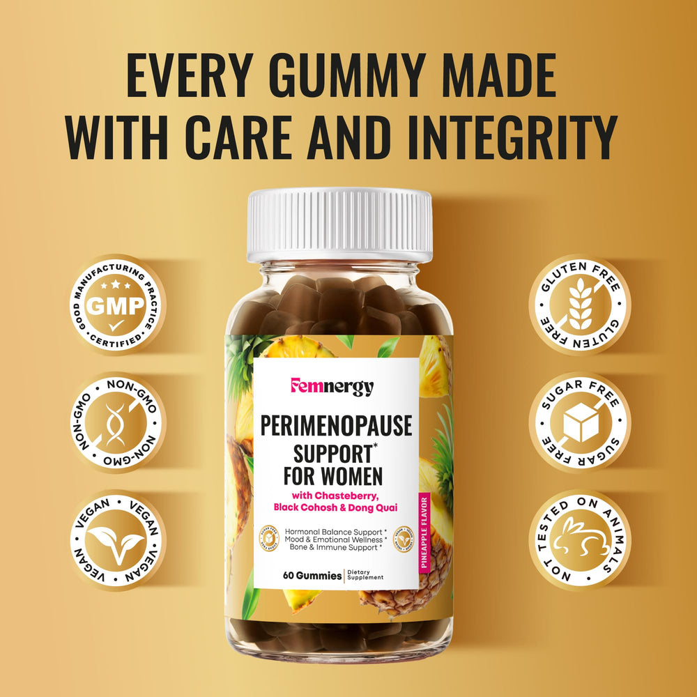 Vitamin D3 1000 IU in Femnergy gummies supports bone health and immune function.