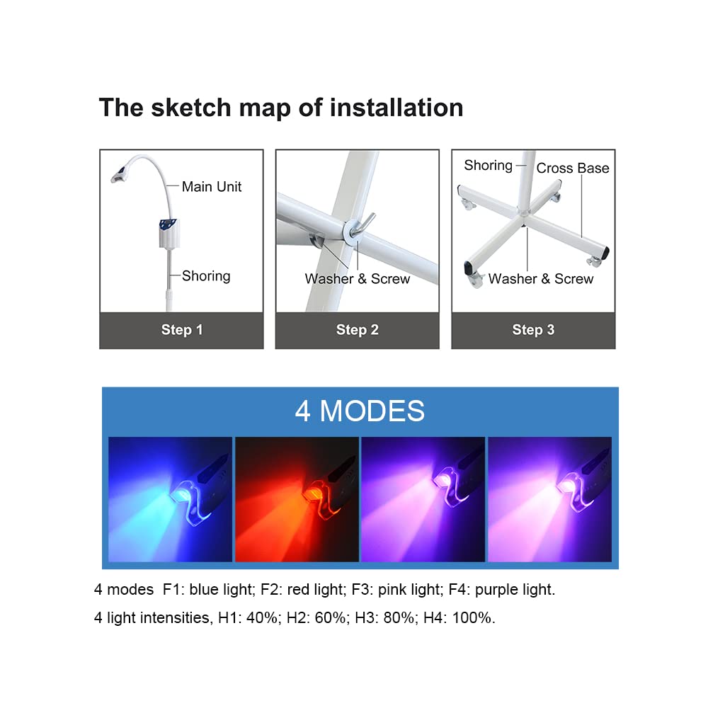 Fencia teeth whitening four modes display with customizable settings.