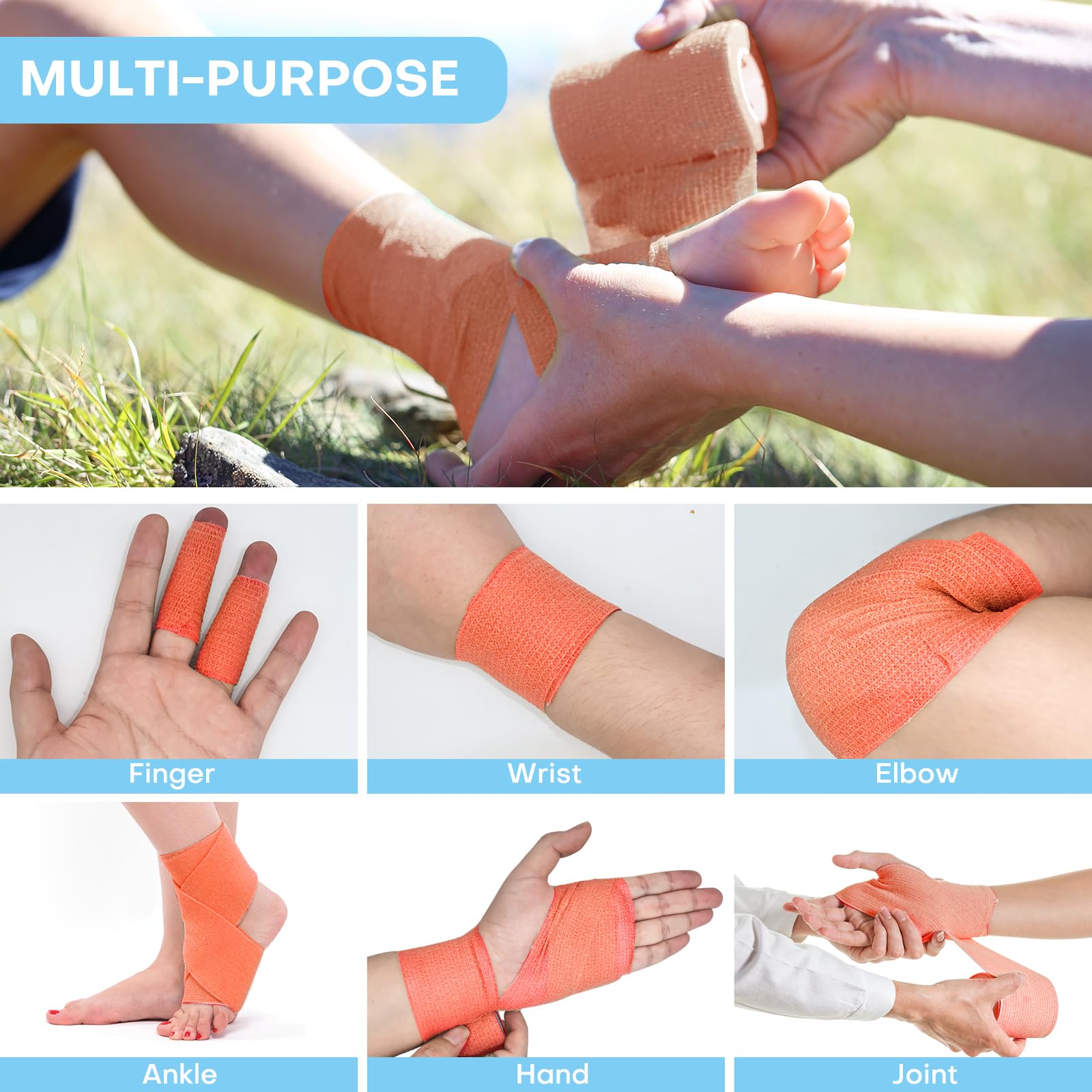 Fenhupe strong self-adhesive bandage wrap delivers lasting hold without skin irritation