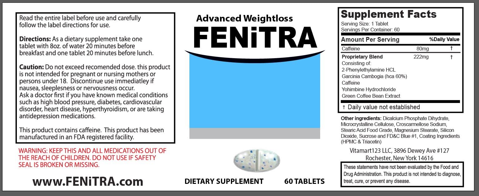 Fenitra tablets close-up highlighting convenient daily supplementation for energy.