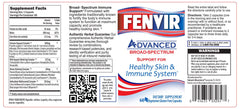 FENVIR immune-support antioxidants capsules shown as vegetarian, gluten-free option.