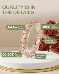 Feraco bracelet with 3800 Gauss magnets for subtle magnetic support.