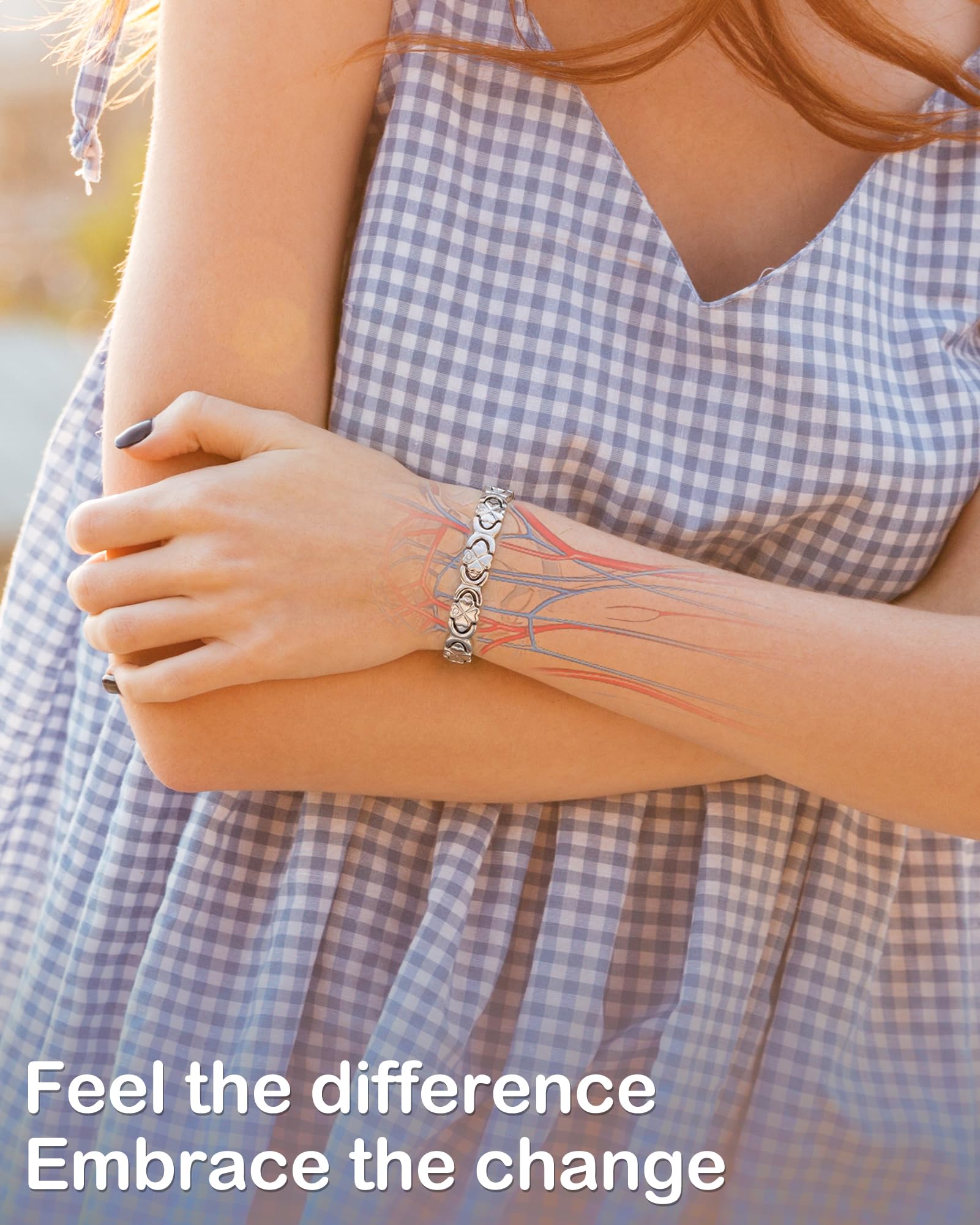 Feraco 3800 Gauss magnet bracelet showcases powerful magnets for versatile wear.