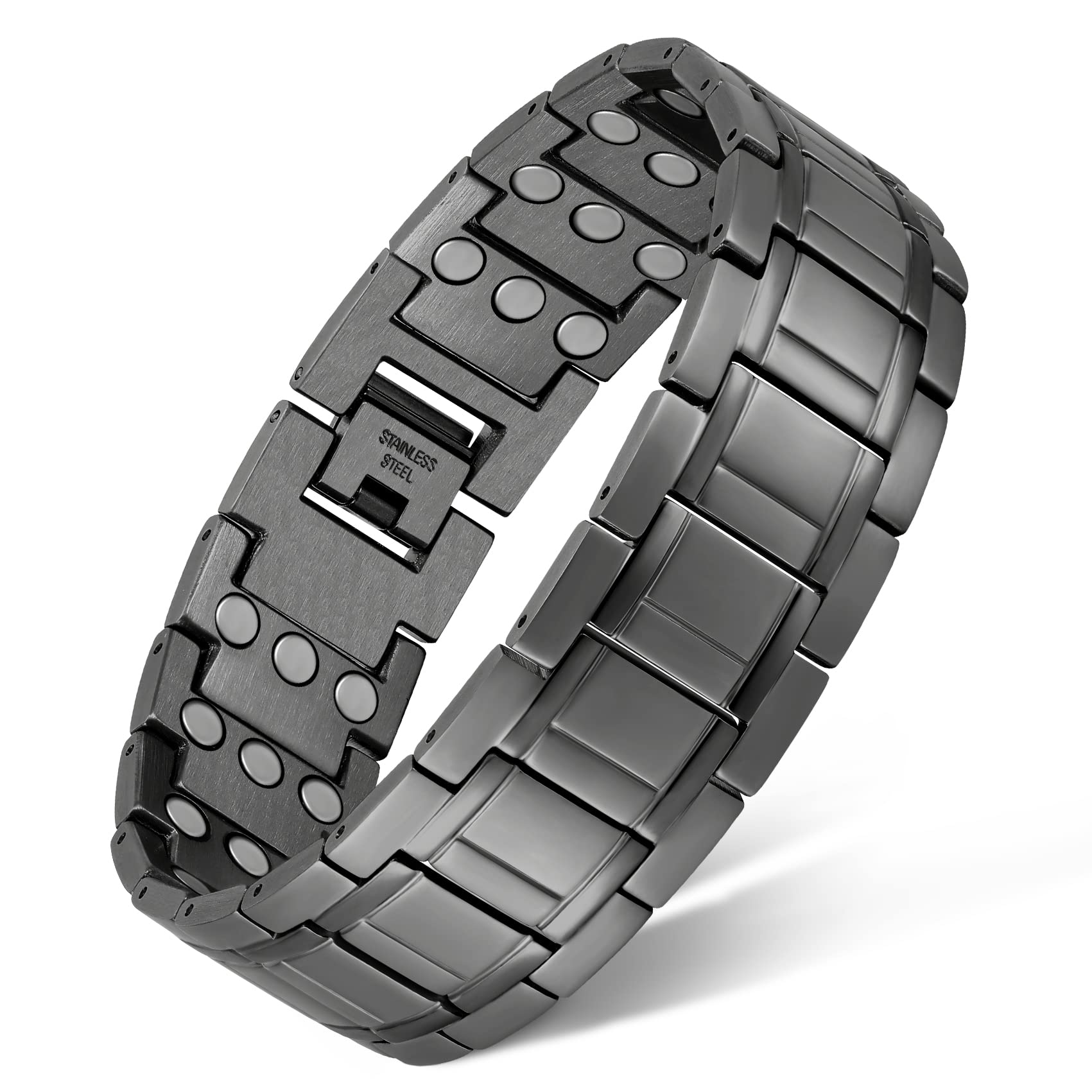 Feraco 3X Magnetic Bracelet Gray with 3 rows for versatile daily wear.