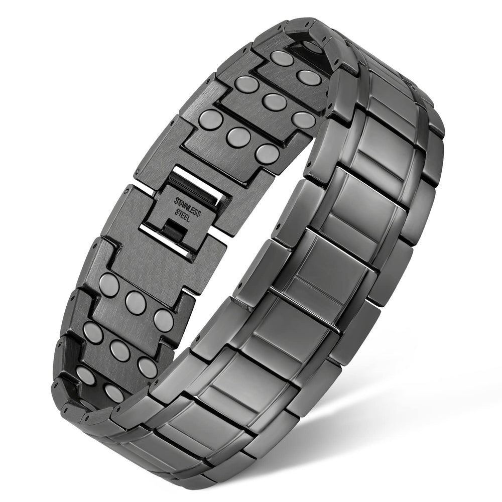Feraco 3X Magnetic Bracelet Gray with 3 rows for versatile daily wear.