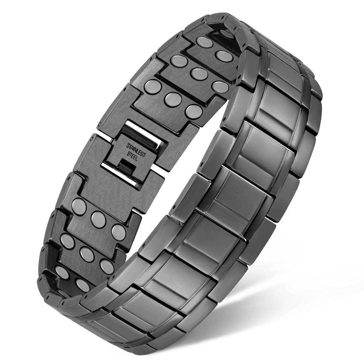 Feraco 3X Magnetic Bracelet Gray with 3 rows for versatile daily wear.