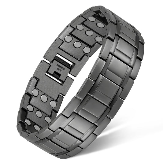 Feraco 3X Magnetic Bracelet Gray with 3 rows for versatile daily wear.