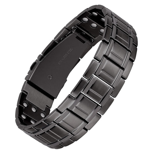 Feraco 3x titanium steel bracelet with 3500-gauss magnets for daily wear
