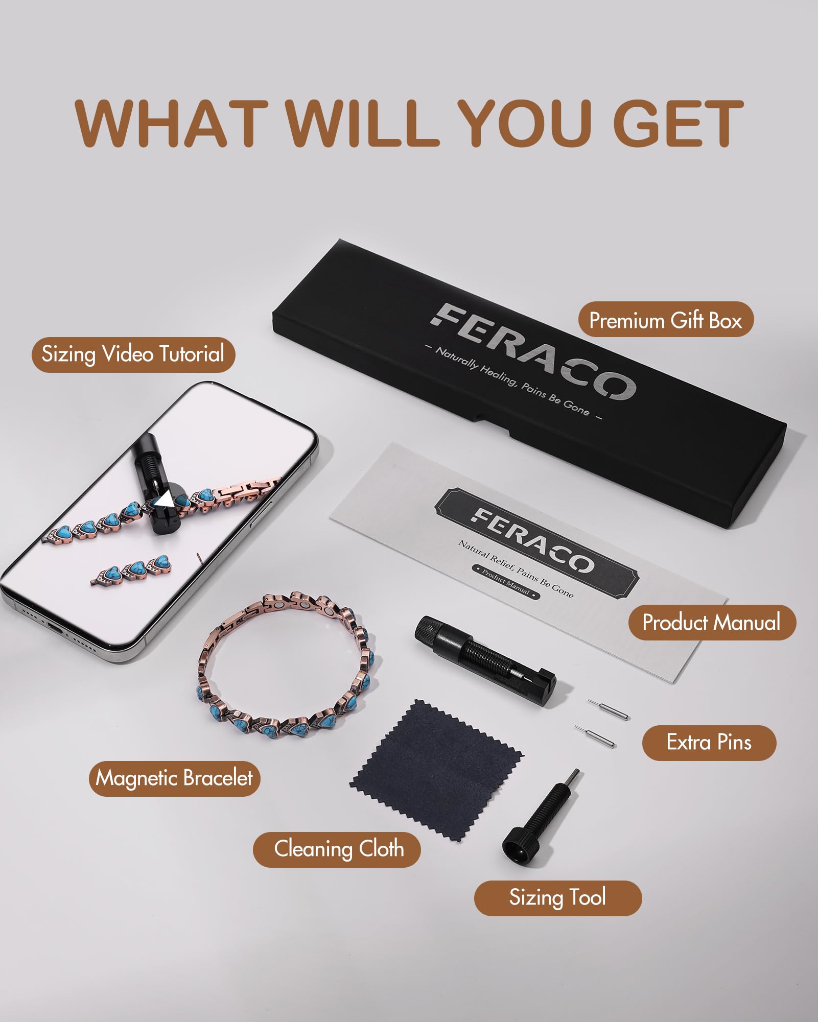 Feraco adjustable sizing tool in-use for precise fit