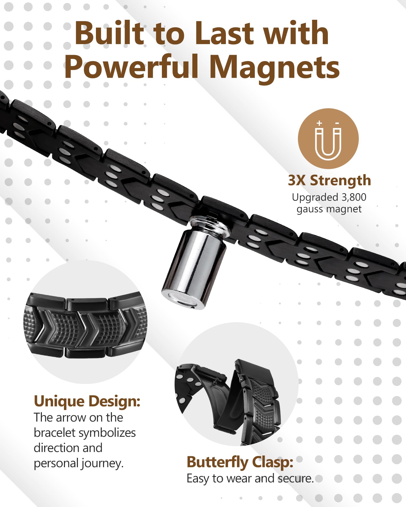 Feraco bracelet sizing tool included for easy adjustment