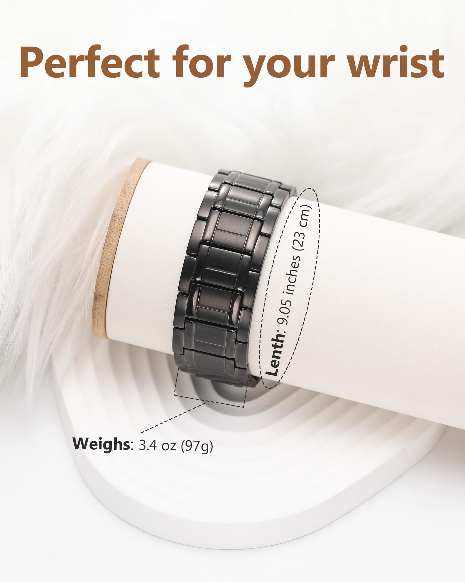 Feraco bracelet with user manual helps you fit and care it properly.