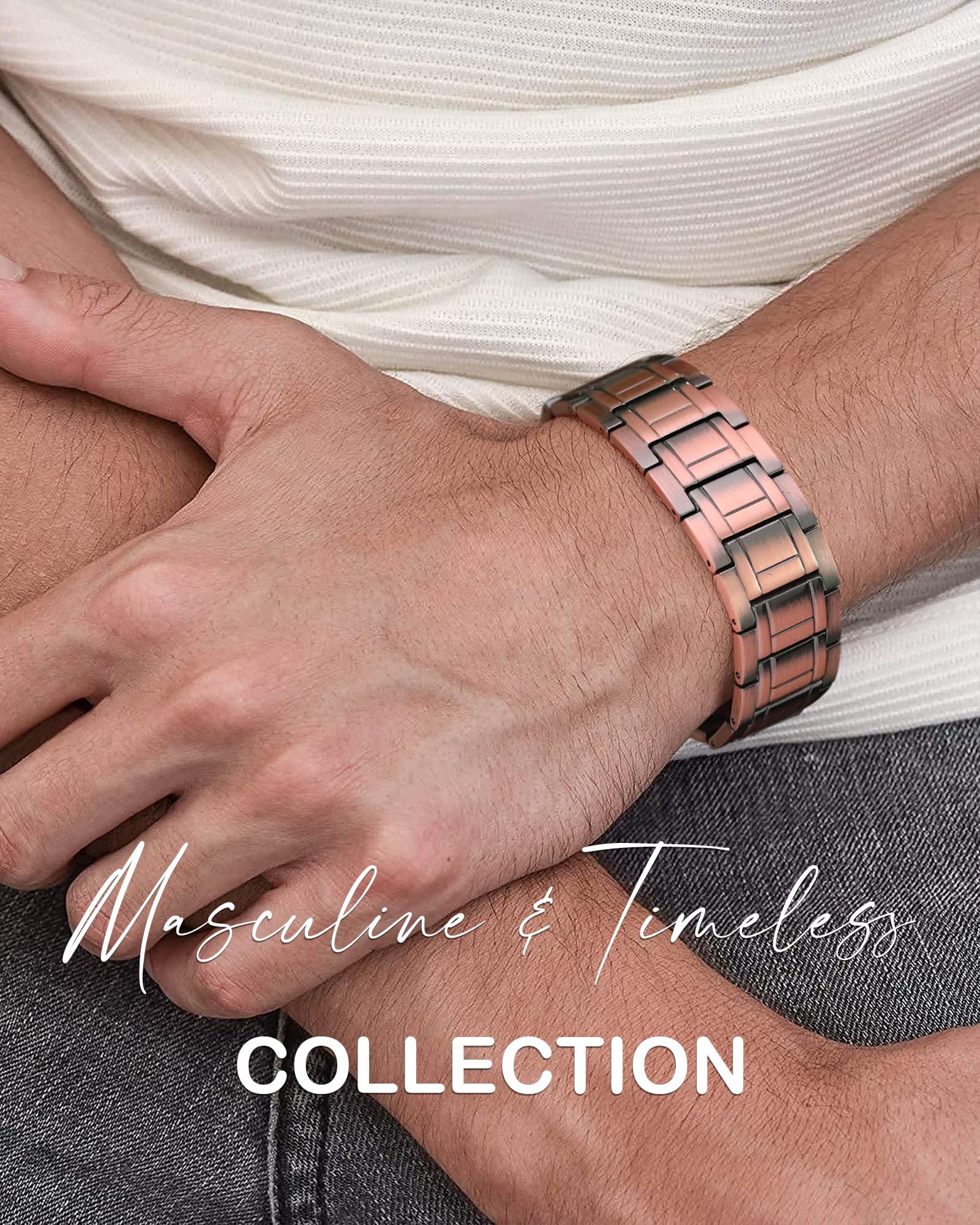 Feraco classic design copper bracelet suitable for daily wear