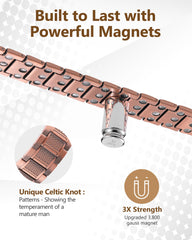 Feraco copper bracelet classic design on display for versatile daily wear.