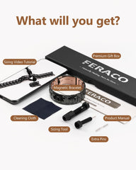 Feraco copper bracelet lifestyle shot for versatile styling.