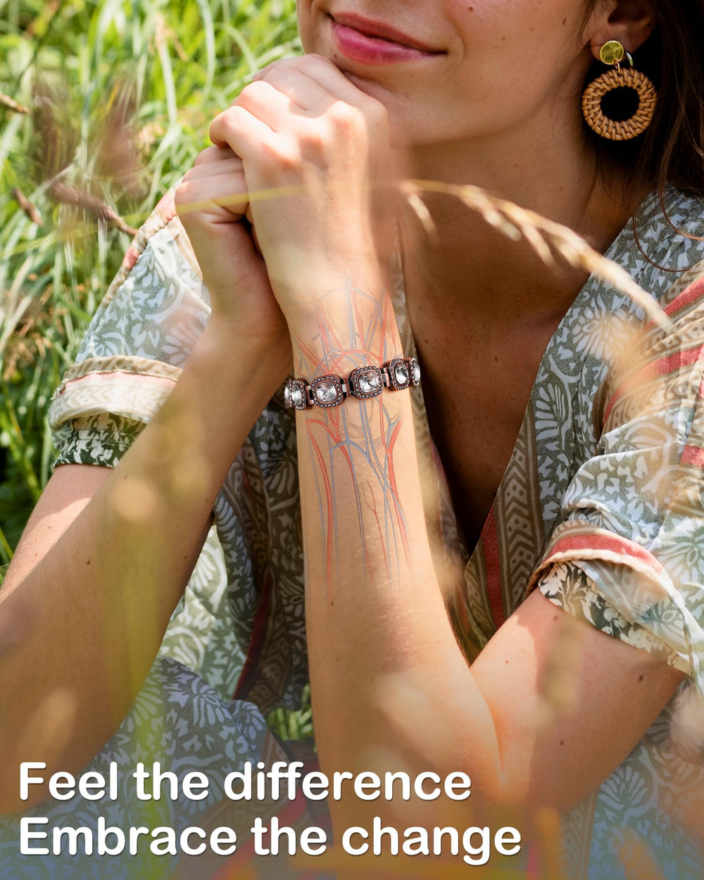 Feraco folding clasp ensures easy on and secure wear