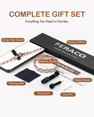 Feraco copper bracelet hypoallergenic and nickel-free for comfort.