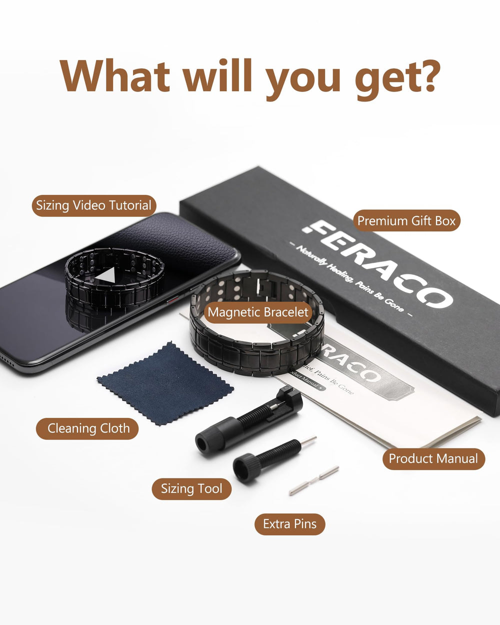 Feraco magnets 57x3800 Gauss create a powerful magnetic pattern.