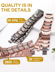 Feraco copper bracelet with smooth finish for comfortable skin contact