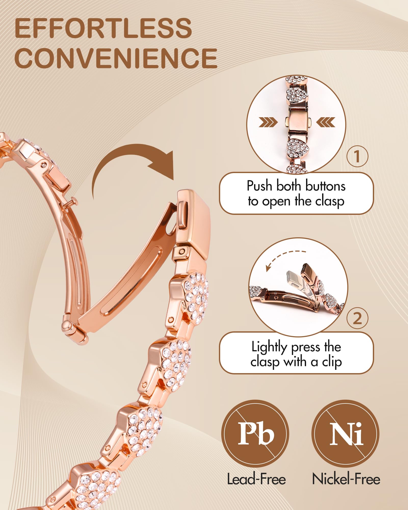 Feraco sizing tool included helps easy personal adjustment