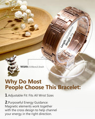 Feraco Copper Magnetic Cross Bracelet packaging shows a gift-ready presentation for special occasions.