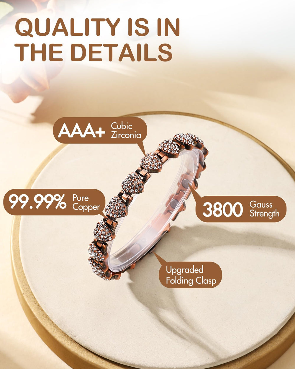 Feraco bracelet with cubic zirconia sparkles to elevate any outfit.