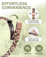 Daily wear versatility: lightweight copper bracelet for any occasion.