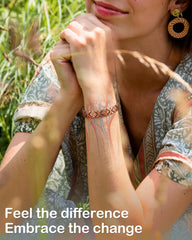 Easy-press folding clasp enables simple, secure wearing.