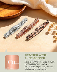 Infinity and four-leaf clover design symbolizes luck and love.