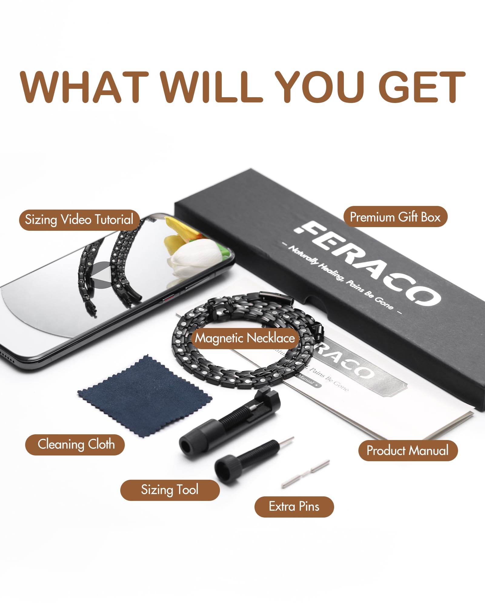 Feraco hypoallergenic jewelry for sensitive skin, comfortable all day.